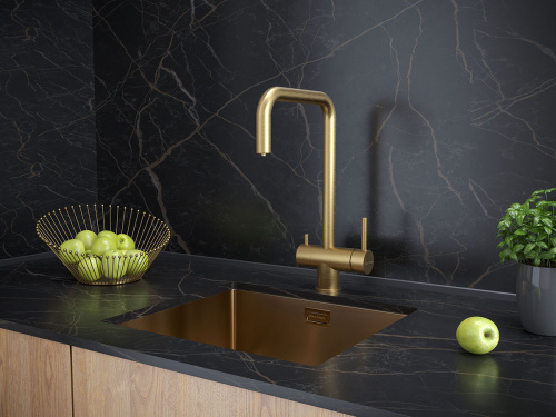 Смеситель для кухни Paulmark WETTER We213030-BG на раковину брашированное золото - фото 4